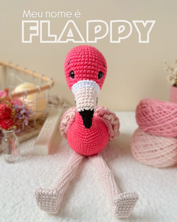 Kit: Flappy, o flamingo feliz + chaveiro - Imagem 2
